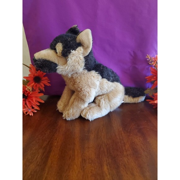 TOYS R US 2012 GERMAN SHEPHERD REALISTIC PUPPY DOG STUFFED ANIMAL PLUSH TOY - Picture 4 of 5